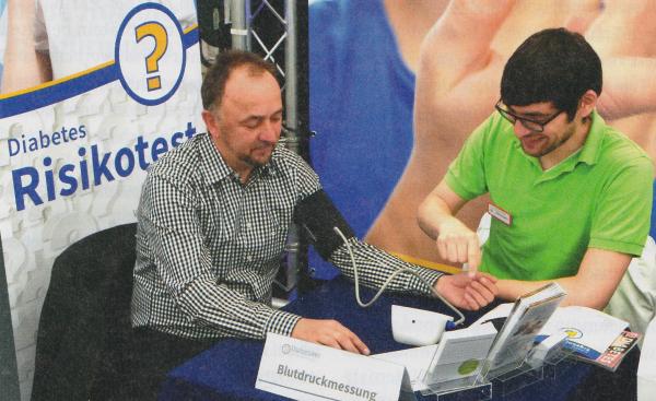 Der Diabetesrisikotest wird auch in Wolfsburg im Mittelpunkt stehen � Foto: Diabetiker Niedersachsen e.V.